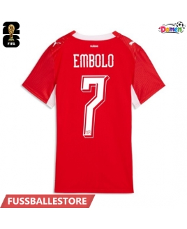 Günstige Schweiz Breel Embolo #7 Heimtrikot Damen WM 2026 Kurzarm